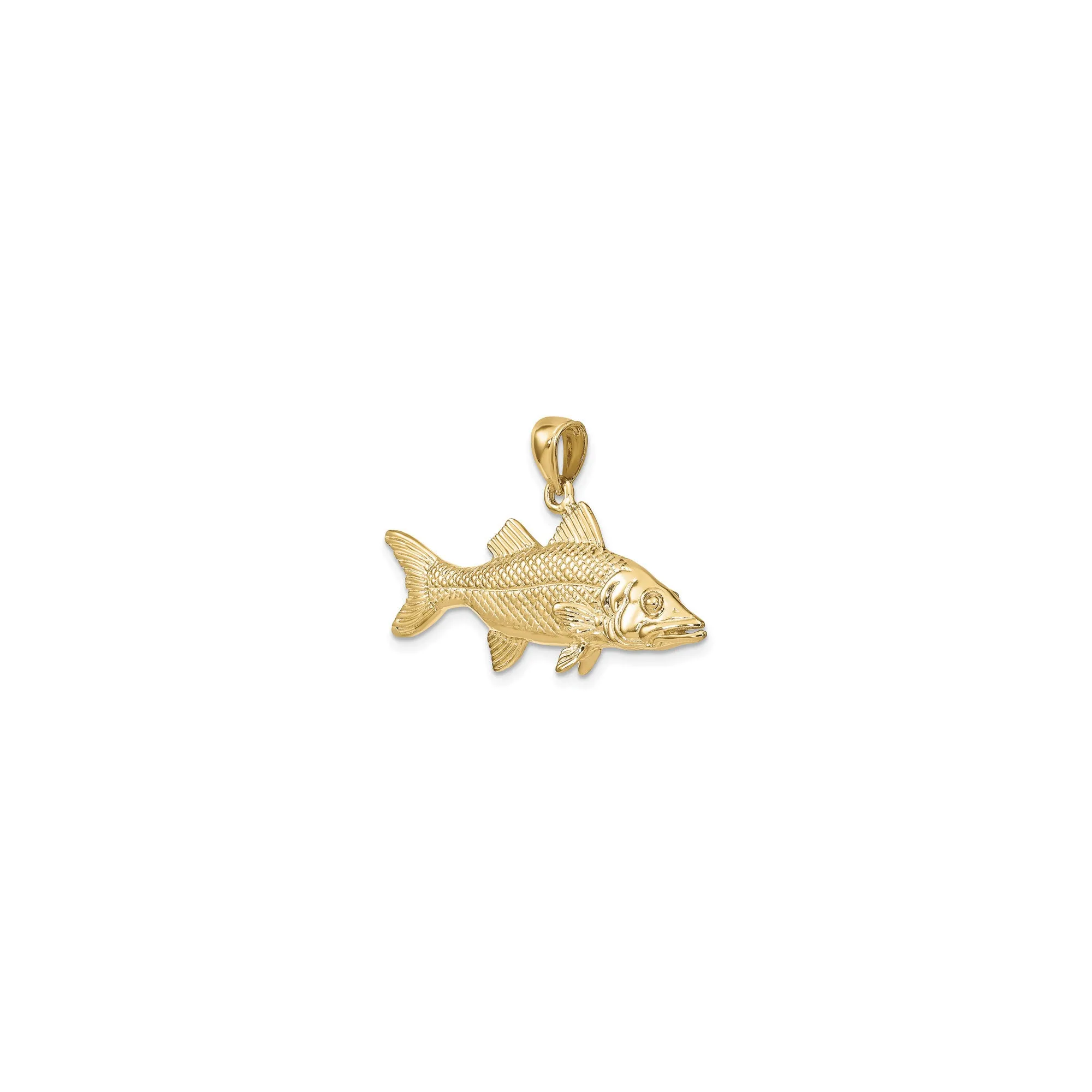 3D Snook Fish Pendant